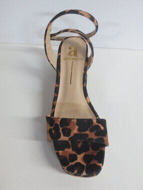 ANDREA WOMEN'S PLATFORM LEOPARD SANDALS - BROWN/BLACKTEX - US SIZE 7